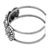 Cowgirl Chic Western Style Burnished Silver Tone Conchos On Open Cuff Bracelet, 7" (Twisted Silver Tone Band)