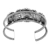 Cowgirl Chic Western Style Burnished Silver Tone Conchos On Open Cuff Bracelet, 7" (Twisted Silver Tone Band)