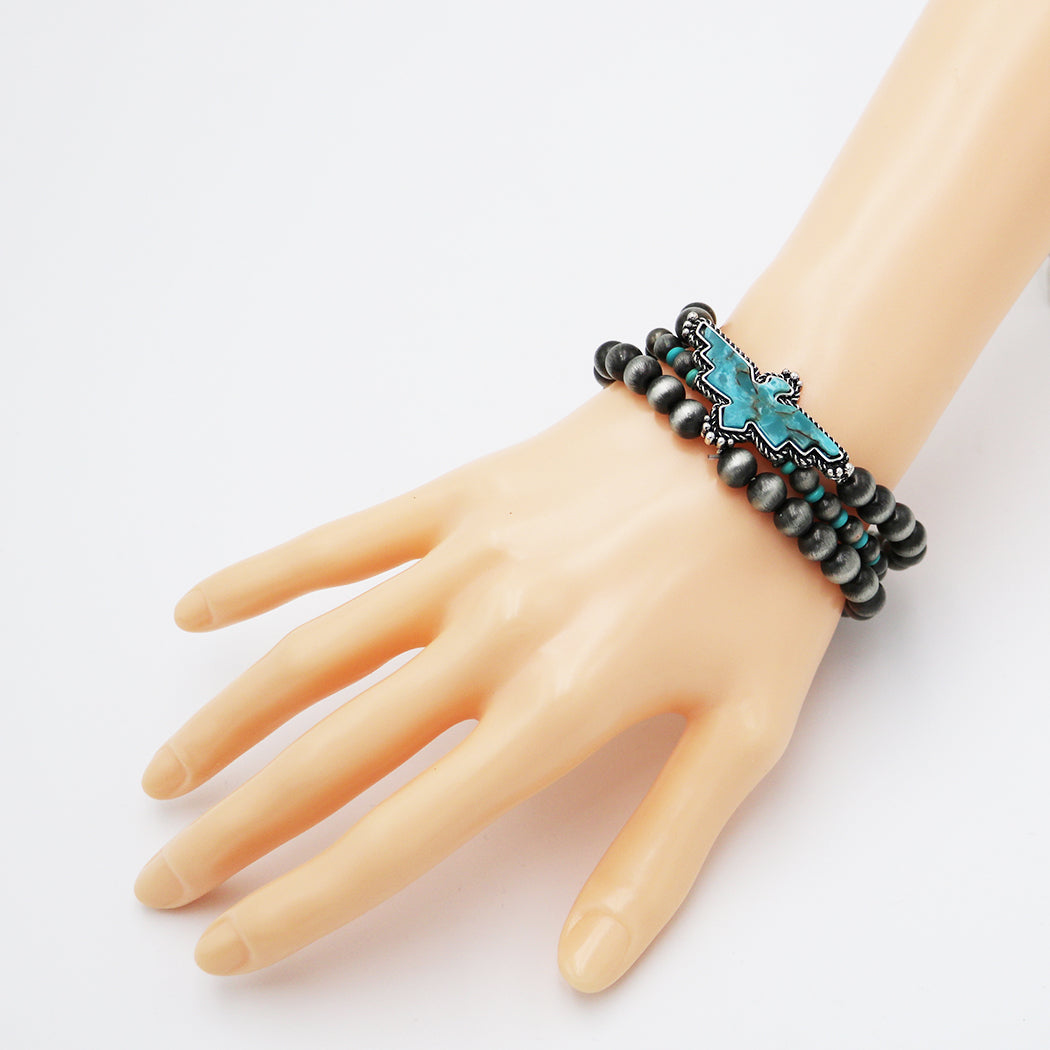 Women's Western Style Aztec Thunderbird With Navajo Pearl