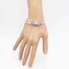 Whimsical Sea Creatures Polished Silver Tone Hook Clasp Bracelet, 7"