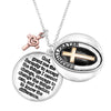 Rosemarie's Religious Gifts Women's Silver Tone Inspirational Serenity Prayer Hidden Message Pendant Locket Necklace, 24"+3" Extender