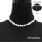 Stunning Simulated Pearl Knotted Strand Necklace with Lobster Clasp 8mm (16"+3" Extender, White, Silver Tone, 8MM)