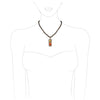 Dainty Western Natural Howlite Squash Blossom On 4mm Metallic Pearl Choker Necklace, 12"+3" Extension (Flower Glass Bubble Cabochon)