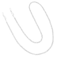 Elegant Crystal Rhinestone Strap Reader Eyeglass Chain Holder Necklace, 28.5" (Clear Crystal Double Row Silver Tone)