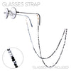 Women's Colorful 2mm Faceted Crystal Bead Eyeglass Chain Necklace Reader Holder, 28"
