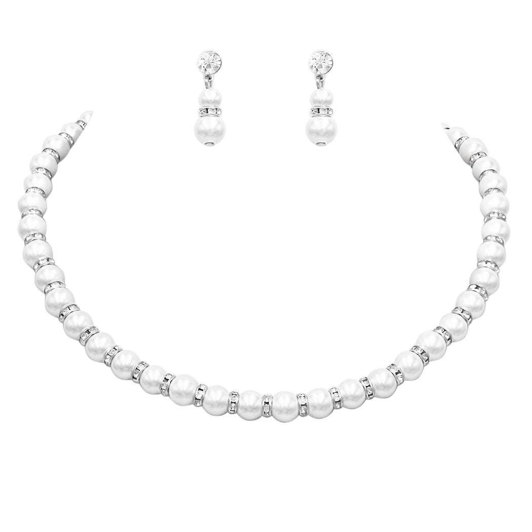 Classic Simulated Pearl And Crystal Rhinestone Bridal  display picture 2