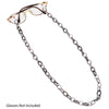 Lucite Designer Fashion Link Chain Reader Eyeglass Strap, 28"