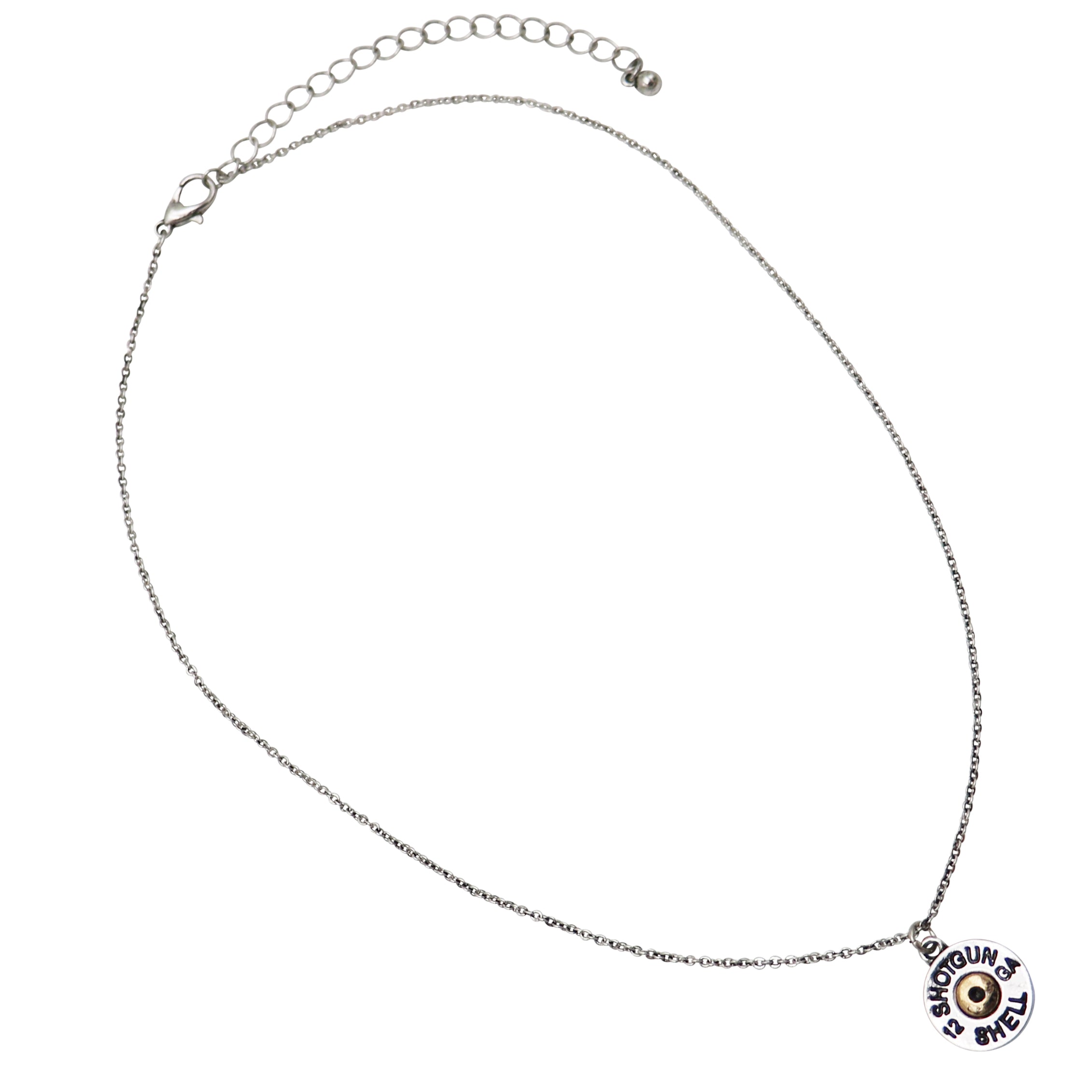 12 GA Shotgun Shell Charm Pendant Necklace