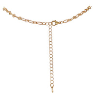 Gold Tone Seashell Charm Necklace with Faux Pearls, 16 Inch With 3 Inch Extender