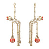 Women's Spooktacular Dancing Skeletons Halloween Hypoallergenic Post Back Earrings, 4.25