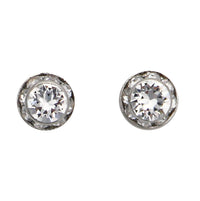 Stunning And Colorful Hypoallergenic Post Back Stud Birthstone Earrings Made With Swarovski Crystals Birthday Gift Set, 8mm (April)