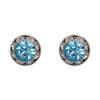 Stunning And Colorful Hypoallergenic Post Back Stud Birthstone Earrings Made With Swarovski Crystals Birthday Gift Set, 8mm (March)