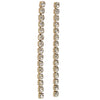6mm Crystal Rhinestone Extra Long Strand Drop Hypoallergenic Post Back Earrings, 4" (Clear Crystal Gold Tone)