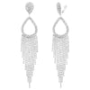 Statement Crystal Rhinestone Teardrop Fringe Shoulder Duster Earrings