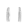 Dazzling Crystal and Simulated Pearl Hoop Hypoallergenic Post Earrings, 30mm