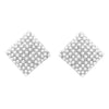 Timeless Classic Simulated Pearl Pave Cluster Hypoallergenic Stud Earrings, 0.35"