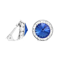 Timeless Classic Statement Clip On Earrings Made With Swarovski Crystals, 15mm