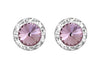 Timeless Classic Hypoallergenic Post Back Halo Earrings Made With Swarovski Crystals, 20mm