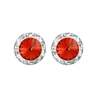 Timeless Classic Hypoallergenic Post Back Halo Earrings Made With Swarovski Crystals, 20mm