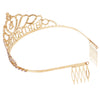 Rhinestone Birthday Tiara Crown 16 year Birthday (Sweet 16 Gold Tone)