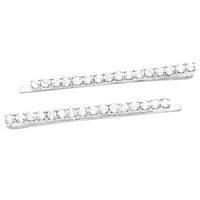 Rhinestone Sparkle Hair Clip Bobby Pins (Silver Tone)