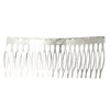 Silver Tone Double Row Crystal Rhinestone Embellished Hair Comb, 4.25"
