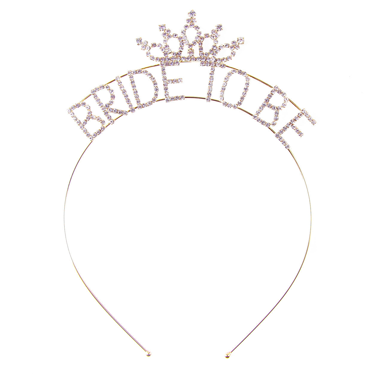 Bachelorette Party Tiara Headband (Bride To Be Gold Tone)