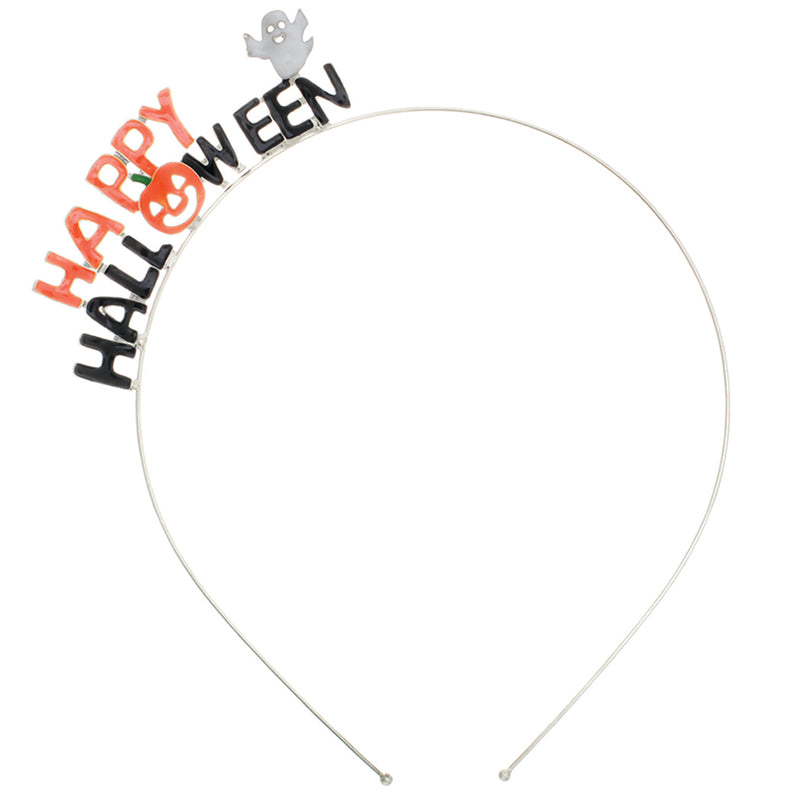 Happy Halloween Ghost and Pumpkin Charm Headband