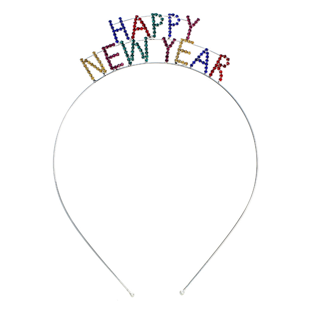 Silver Crystal Letter Headband -  Happy New Year Amazon.com : New Year main image 2