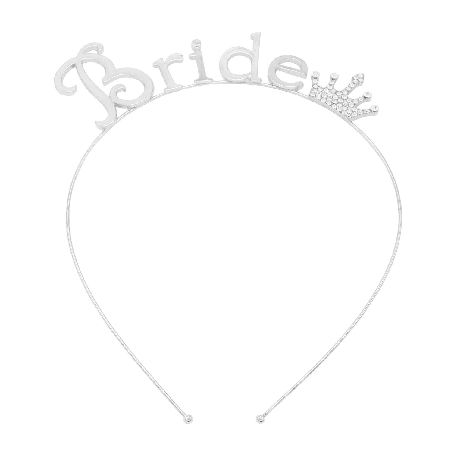 Bachelorette Party Bride With Crystal Rhinestone Crown Tiara Headband