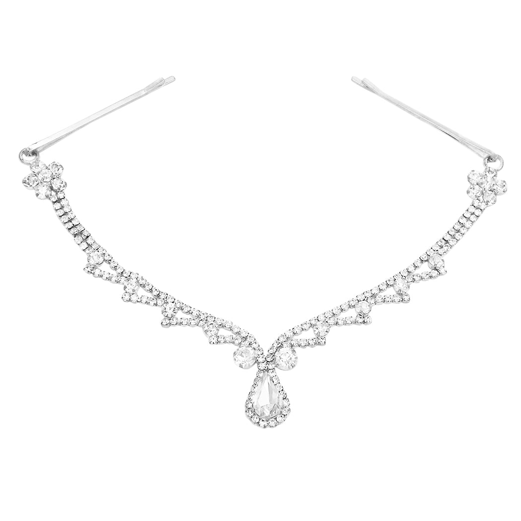 タナカダイスケ crystal ribbon chain pierce crystal ribbon chain necklace - Silver (TD-24SS-LP01