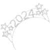 Sparkly Crystal Rhinestones 2024 New Year's Headband Tiara Headband Decoration