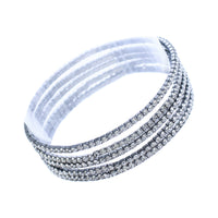 Women's Stunning Set of 5 Rhinestone Stretch Bracelets