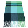 Soft Acrylic Winter Scarf, 66 x 12 Inches with 3 Inch Fringe, Cozy Cold Weather Accessory (Check Turquoise, Navy, Green)