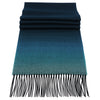 Soft Acrylic Winter Scarf, 66 x 12 Inches with 3 Inch Fringe, Cozy Cold Weather Accessory (Ombre, Navy, Blue)