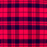 Soft Acrylic Winter Scarf, 66 x 12 Inches with 3 Inch Fringe, Cozy Cold Weather Accessory (Buffalo Check, Red, Blue)