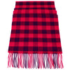 Soft Acrylic Winter Scarf, 66 x 12 Inches with 3 Inch Fringe, Cozy Cold Weather Accessory (Buffalo Check Red Black)