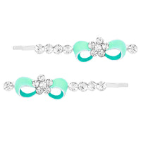 Colored Enamel Bow Bobby Pins Hair Clip Barrette Accessories
