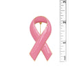 Statement Pink Ribbon Breast Cancer Awareness Enamel Lapel Pin Brooch, 2.25"