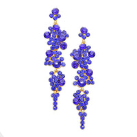 Women's Stunning Crystal Rhinestone Bubble Dangle Statement Earrings, 3.25"