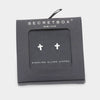 Petite Cross Religious Stud Earrings (Sterling Silver Dipped, 0.30")