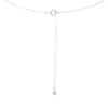 Mesmerizing Celestial Crescent Moon With Premium Cubic Zirconia Crystals Pendant Necklace, 16"+2" Extender (14K White Gold Dipped)