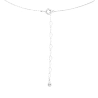 Mesmerizing Celestial Crescent Moon With Premium Cubic Zirconia Crystals Pendant Necklace, 16"+2" Extender (14K White Gold Dipped)