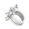 Dazzling Crystal Marquis Leaf Cluster Statement Stretch Cocktail Ring