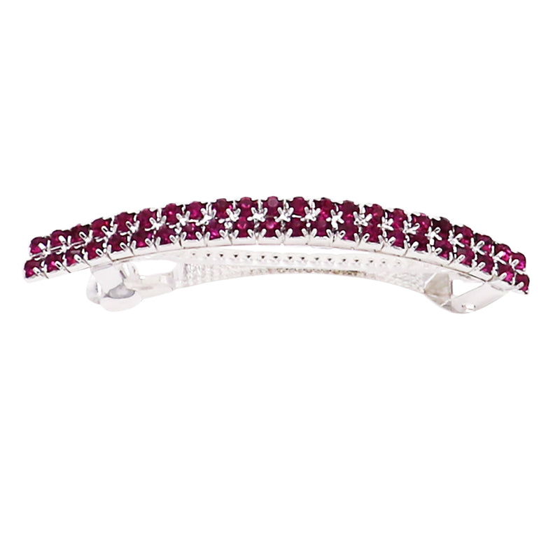 Classic Style Double Row Crystal Hair Clip