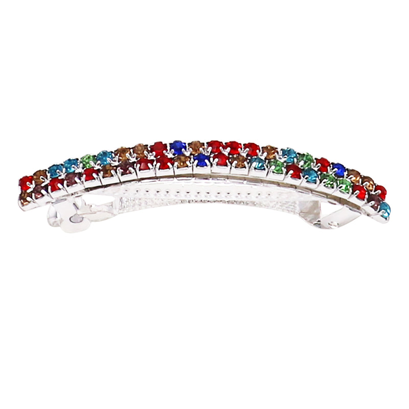 Classic Style Double Row Crystal Hair Clip