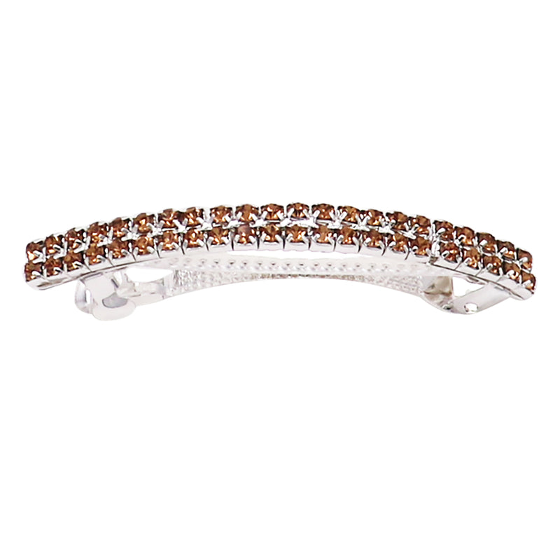 Classic Style Double Row Crystal Hair Clip