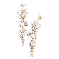 Women's Stunning Crystal Rhinestone Bubble Dangle Statement Earrings, 3.25"