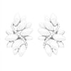 Dazzling Crystal Marquis Leaf Cluster Statement Clip On Earrings, 1.87"