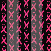 Satin Stripe Lightweight Pink Ribbon Breast Cancer Awareness Fashion Scarf, 60"